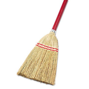 Boardwalk® Corn Fiber Lobby-toy Broom, Corn Fiber Bristles, 39" Overall Length, Red, 12-carton freeshipping - TVN Wholesale